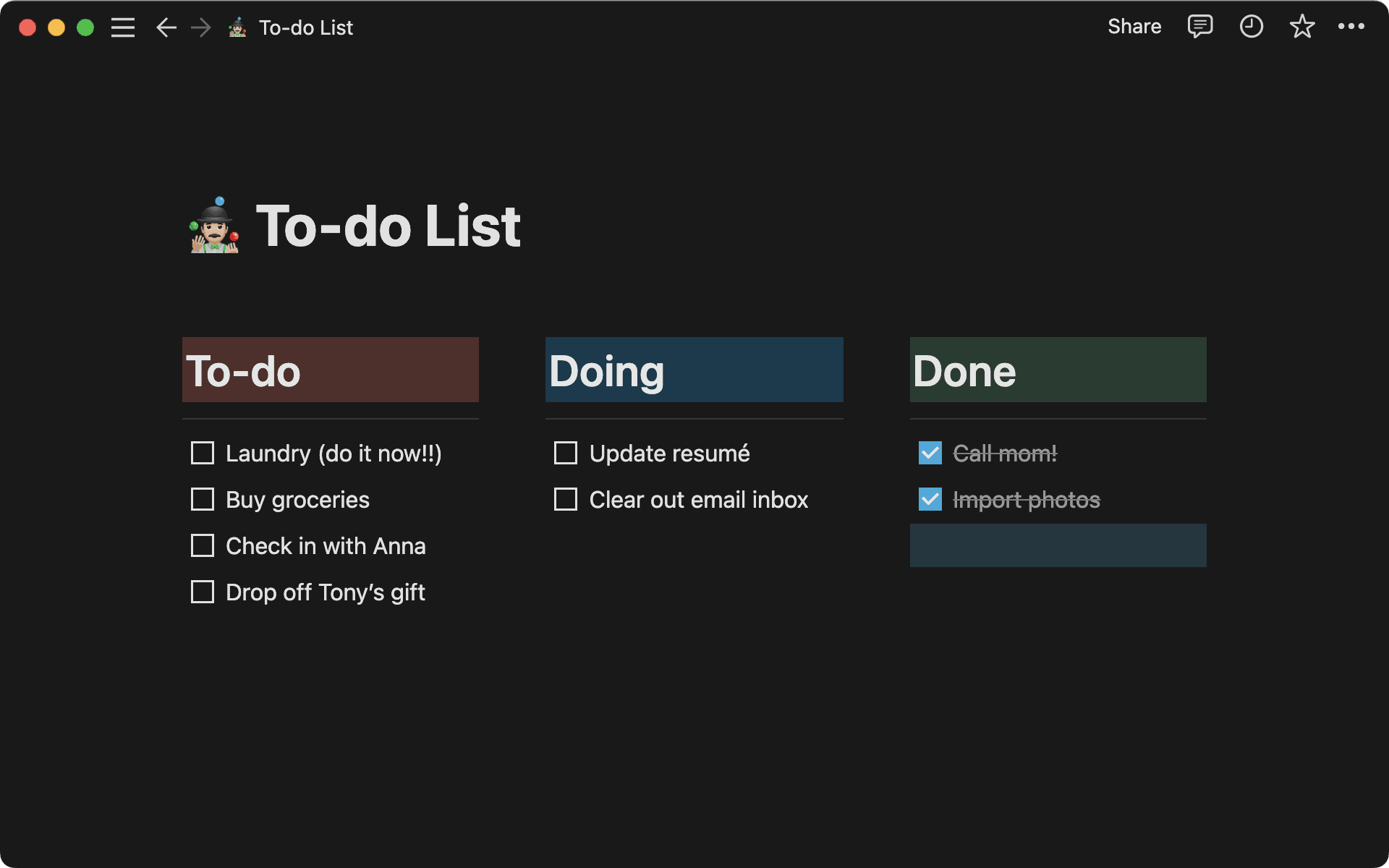 New dark mode